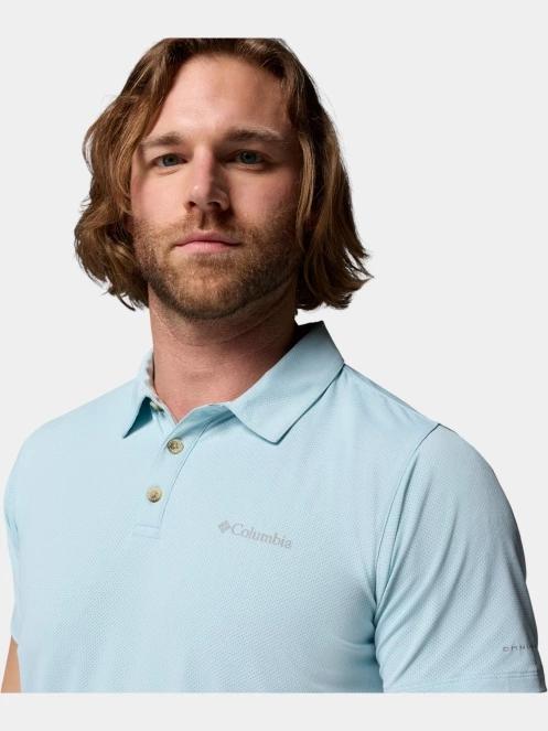 tricou de sport, cu guler pt. barbati Columbia Tech Trail Utility Polo albastru deschis 6