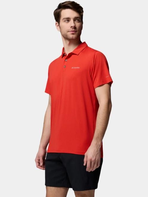 tricou de sport, cu guler pt. barbati Columbia Tech Trail Utility Polo rosu 3