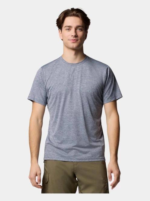 tricou pentru sport, cu maneci scurte pt. barbati Columbia Tech Trail Utility Short Sleeve Crew albastru 2
