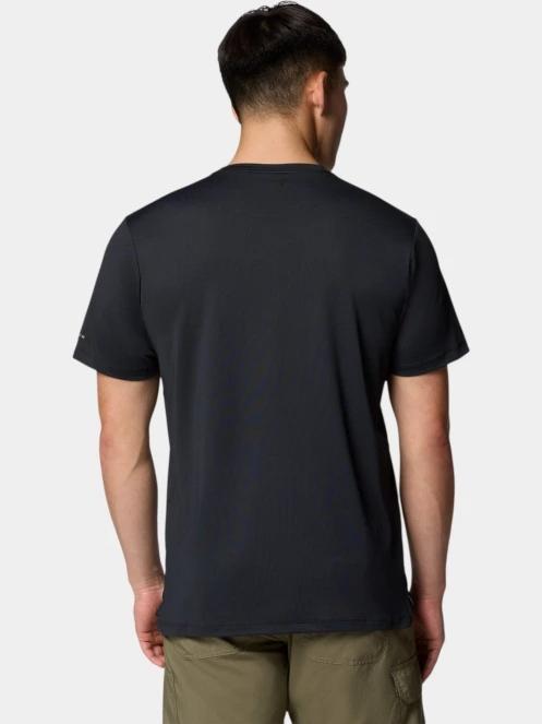 tricou pentru sport, cu maneci scurte pt. barbati Columbia Tech Trail Utility Short Sleeve Crew negru 4