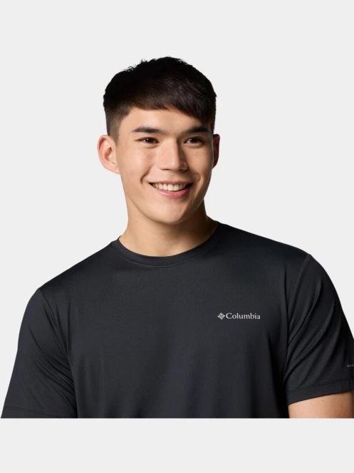 tricou pentru sport, cu maneci scurte pt. barbati Columbia Tech Trail Utility Short Sleeve Crew negru 6
