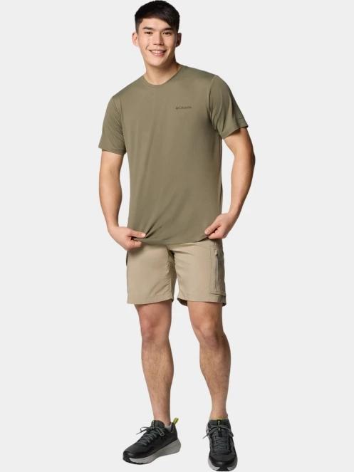 tricou pentru sport, cu maneci scurte pt. barbati Columbia Tech Trail Utility Short Sleeve Crew verde 4