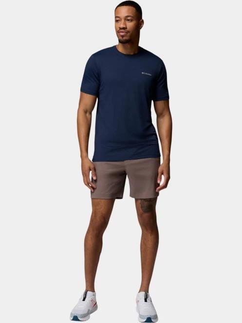 tricou pentru sport, cu maneci scurte pt. barbati Columbia Tech Trail Utility Short Sleeve Crew albastru inchis 5