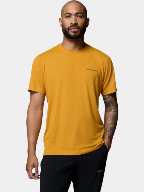 tricou pentru sport, cu maneci scurte pt. barbati Columbia Tech Trail Utility Short Sleeve Crew portocaliu 2