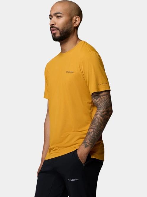 tricou pentru sport, cu maneci scurte pt. barbati Columbia Tech Trail Utility Short Sleeve Crew portocaliu 3