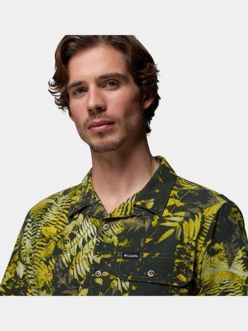 camasa cu maneci scurte pt. barbati Columbia Tech Trail Utility Printed Woven Short Sleeve verde inchis 8