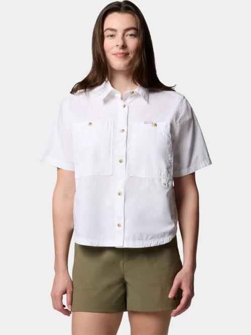 camasa cu maneci scurte pt. femei Columbia Brea Falls Woven Short Sleeve Shirt alb 2