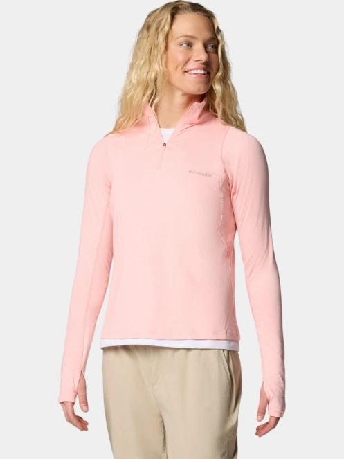 tricou cu maneci lungi, pentru sport pt. femei Columbia Weekend Ascent Half Zip roz 3