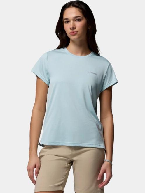 tricou pentru sport, cu maneci scurte pt. femei Columbia Bluevista Hill Short Sleeve Crew albastru deschis 2