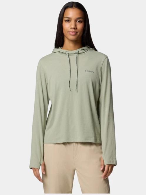 pulover cu gluga pt. femei Columbia Sun Trek Hoodie II verde 2