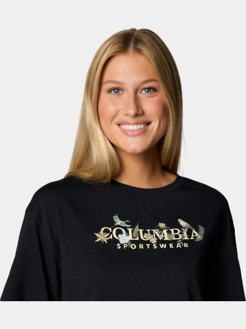 crop top pt. femei Columbia Rolling Bend Graphic Relaxed Crop Short Sleeve Shirt negru 6