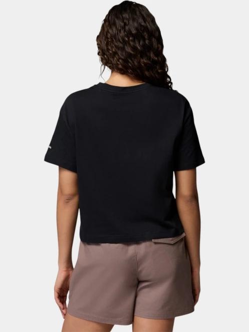 tricou cu maneci scurte pt. femei Columbia Rolling Bend Graphic Relaxed Crop Short Sleeve Shirt negru 4