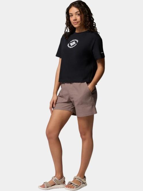 tricou cu maneci scurte pt. femei Columbia Rolling Bend Graphic Relaxed Crop Short Sleeve Shirt negru 5