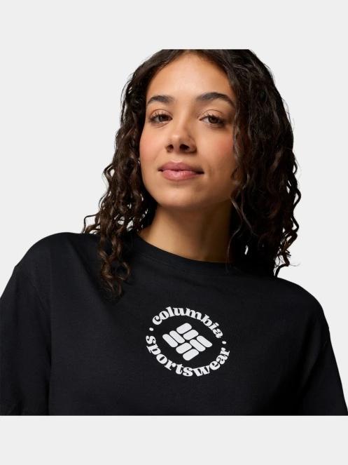 tricou cu maneci scurte pt. femei Columbia Rolling Bend Graphic Relaxed Crop Short Sleeve Shirt negru 6