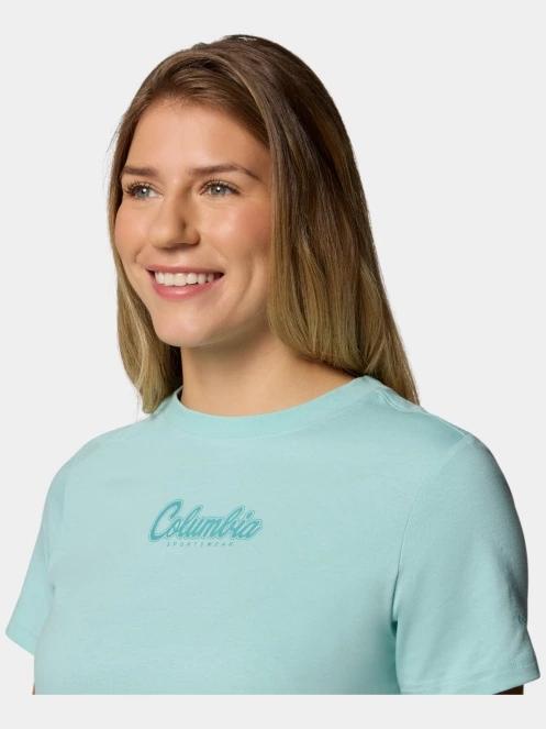 tricou cu maneci scurte pt. femei Columbia Rolling Bend Graphic Short Sleeve Shirt verde 6