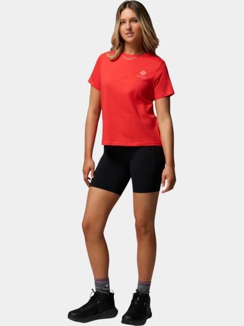 tricou cu maneci scurte pt. femei Columbia Rolling Bend Graphic Short Sleeve Shirt rosu 5