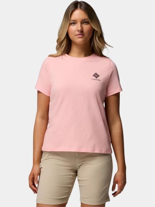 tricou cu maneci scurte pt. femei Columbia Rolling Bend Graphic Short Sleeve Shirt roz 2