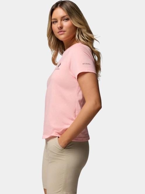 tricou cu maneci scurte pt. femei Columbia Rolling Bend Graphic Short Sleeve Shirt roz 3