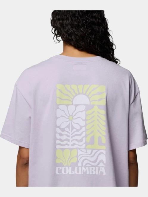 tricou cu maneci scurte pt. femei Columbia Rolling Bend Graphic Oversized Tee violet 7