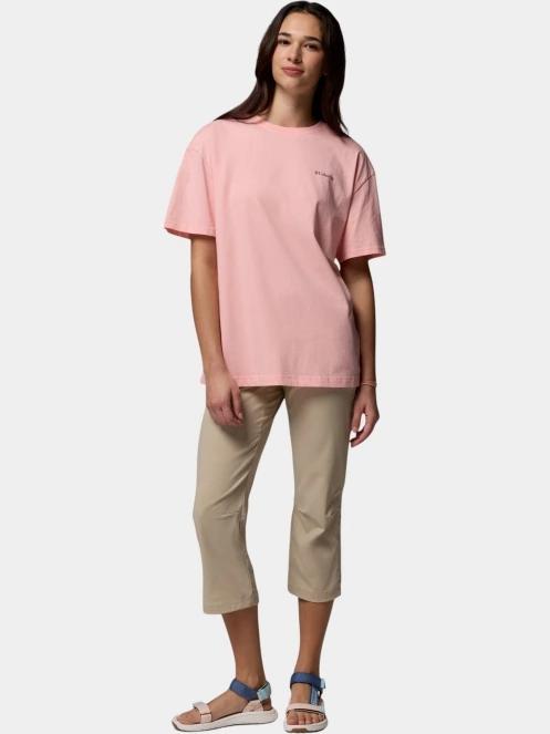 tricou cu maneci scurte pt. femei Columbia Rolling Bend Graphic Oversized Tee roz 5