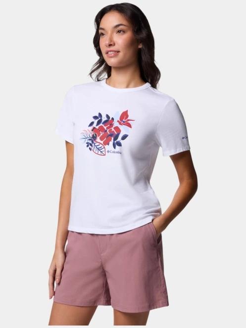 tricou pentru sport, cu maneci scurte pt. femei Columbia Sun Trek Graphic Short Sleeve III alb 4