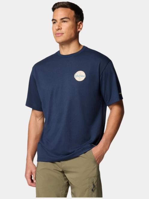 tricou pentru sport, cu maneci scurte pt. barbati Columbia Cedar Trail Graphic Tee albastru 5