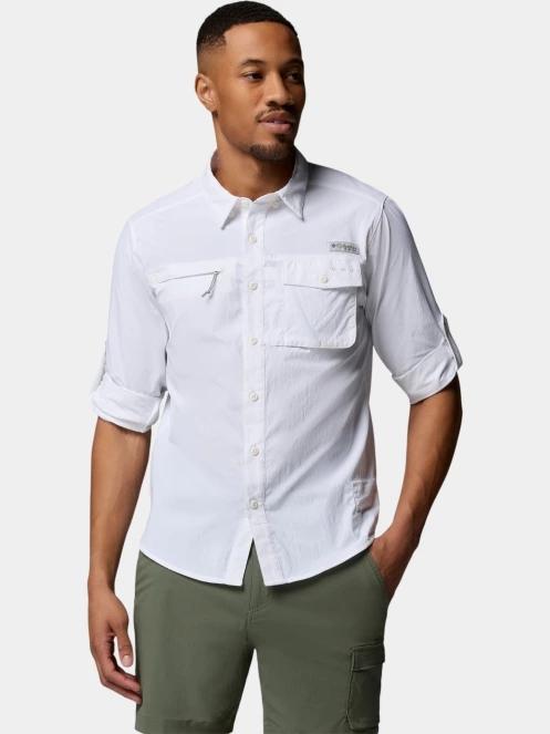 camasa cu maneci lungi pt. barbati Columbia Wild Cast Long Sleeve Shirt alb 6