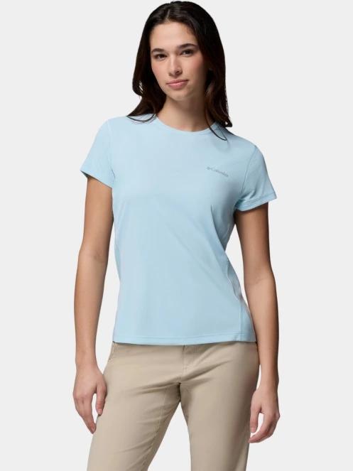 tricou pentru sport, cu maneci scurte pt. femei Columbia Zero Rules Light Short Sleeve Crew albastru deschis 2