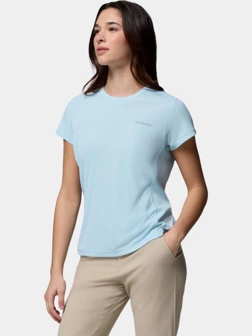 tricou pentru sport, cu maneci scurte pt. femei Columbia Zero Rules Light Short Sleeve Crew albastru deschis 3