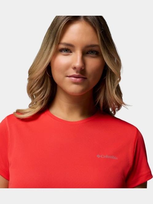 tricou pentru sport, cu maneci scurte pt. femei Columbia Zero Rules Light Short Sleeve Crew rosu 7