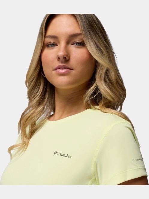 tricou pentru sport, cu maneci scurte pt. femei Columbia Zero Rules Light Short Sleeve Crew galben 7