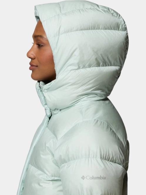 jacheta de puf pt. femei Columbia Amaze Puff Hooded Jacket verde deschis 12