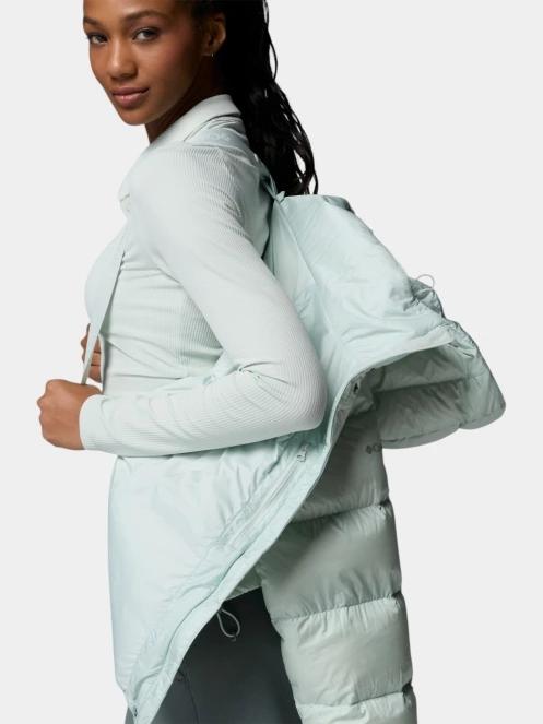 jacheta de puf pt. femei Columbia Amaze Puff Hooded Jacket verde deschis 7