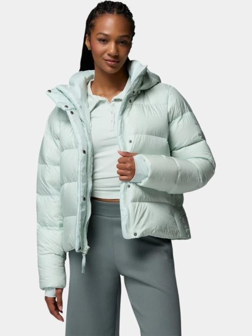 jacheta de puf pt. femei Columbia Amaze Puff Hooded Jacket verde deschis 8
