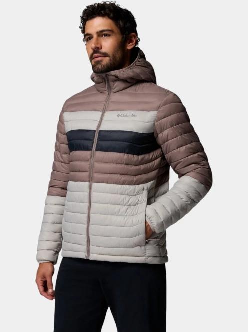 geaca matlasata de tranzitie pt. barbati Columbia Powder Pass Hooded Jacket gri 3
