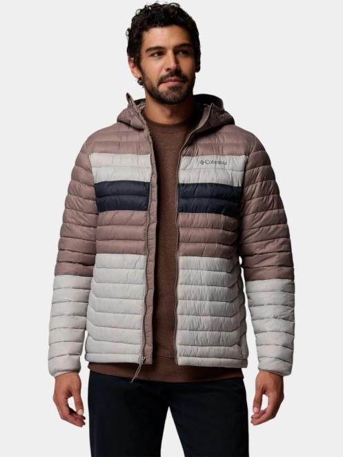 geaca matlasata de tranzitie pt. barbati Columbia Powder Pass Hooded Jacket gri 6