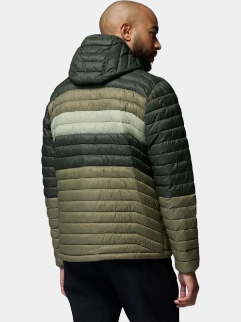 geaca matlasata de tranzitie pt. barbati Columbia Powder Pass Hooded Jacket verde 4