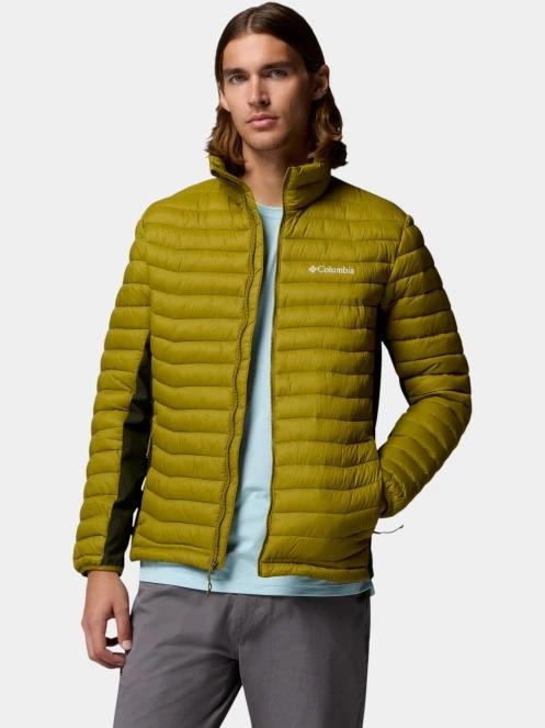 geaca matlasata de tranzitie pt. barbati Columbia Powder Pass Hybrid Jacket verde 5