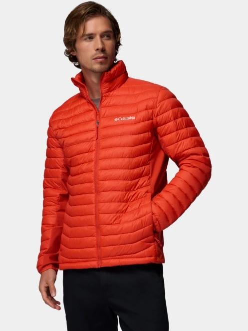 geaca matlasata de tranzitie pt. barbati Columbia Powder Pass Hybrid Jacket rosu 2