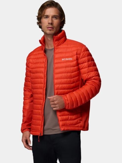 geaca matlasata de tranzitie pt. barbati Columbia Powder Pass Hybrid Jacket rosu 5