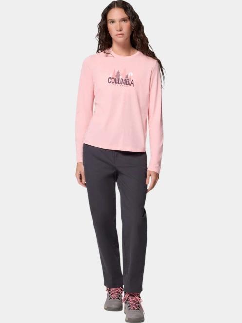 tricou cu maneci lungi pt. femei Columbia Ruby Springs Graphic Long Sleeve Tee roz 5