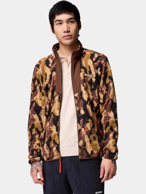 pulover polar pt. barbati Columbia Sequoia Grove Printed Full Zip maro 5