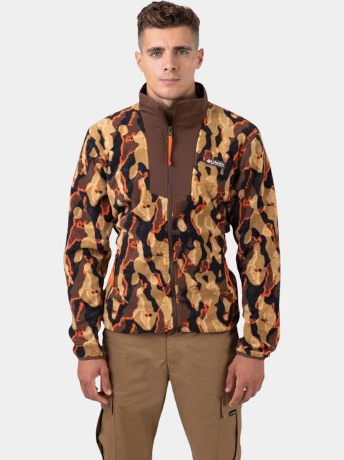 pulover polar pt. barbati Columbia Sequoia Grove Printed Full Zip maro 9