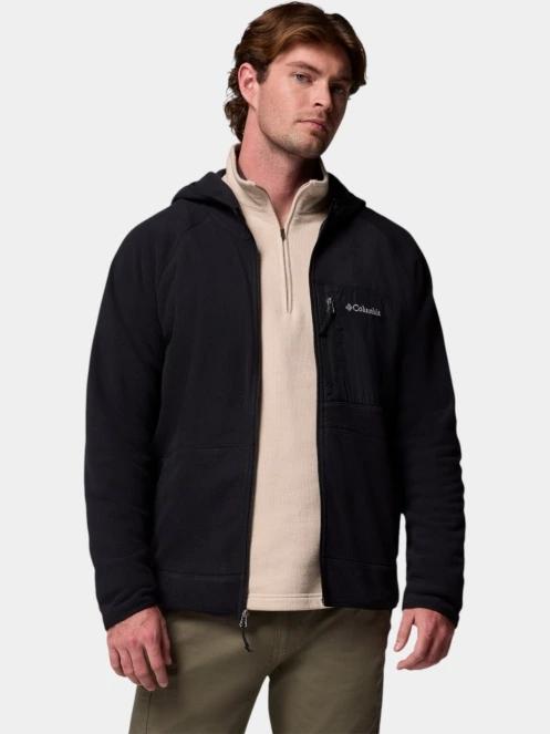 pulover polar pt. barbati Columbia Fast Trek Overlay Hooded Full Zip negru 5