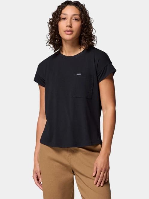 tricou cu maneci scurte pt. femei Columbia Daniela Falls Short Sleeve Shirt negru 2