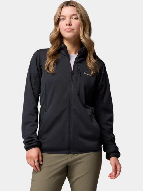pulover polar pt. femei Columbia Essential Hike Grid Fleece Full Zip negru 2