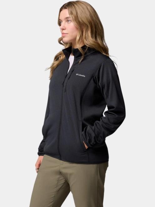 pulover polar pt. femei Columbia Essential Hike Grid Fleece Full Zip negru 3
