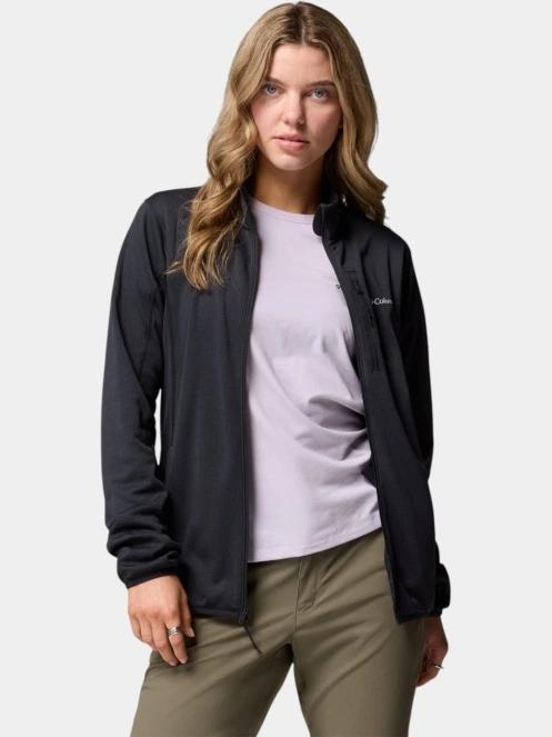 pulover polar pt. femei Columbia Essential Hike Grid Fleece Full Zip negru 5