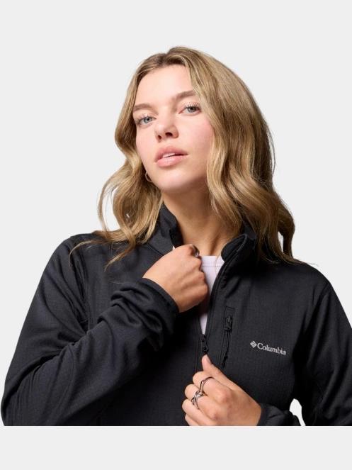 pulover polar pt. femei Columbia Essential Hike Grid Fleece Full Zip negru 7