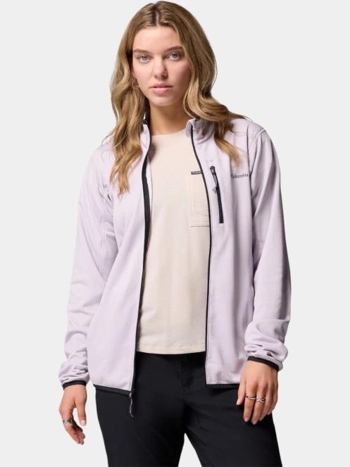 pulover polar pt. femei Columbia Essential Hike Grid Fleece Full Zip violet 5